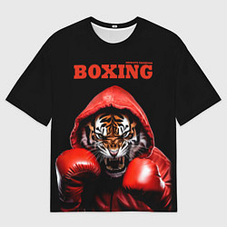 Футболка оверсайз мужская Boxing tiger, цвет: 3D-принт