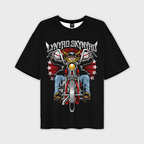 Мужская футболка оверсайз Lynyrd Skynyrd - байкер / 3D-принт – фото 1
