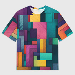 Футболка оверсайз мужская Современные геометрические фигуры, цвет: 3D-принт