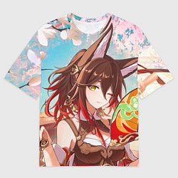 Мужская футболка оверсайз Хонкай Стар Рейл: Тинъюнь