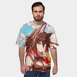 Футболка оверсайз мужская Хонкай Стар Рейл: Тинъюнь, цвет: 3D-принт — фото 2