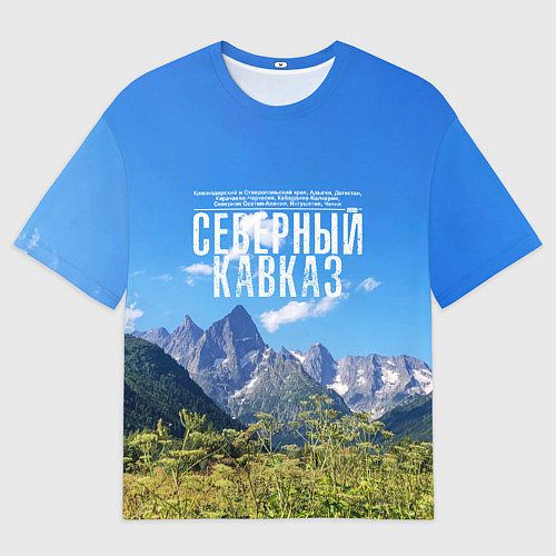 Мужская футболка оверсайз Фото гор / 3D-принт – фото 1