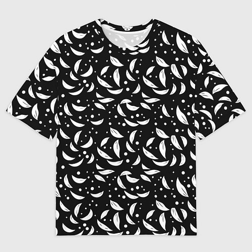 Мужская футболка оверсайз Белый листопад / 3D-принт – фото 1