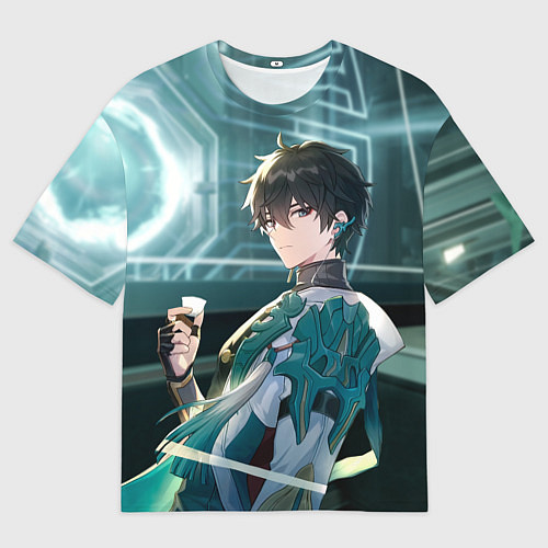 Мужская футболка оверсайз Дань Хэн в общем вагоне / 3D-принт – фото 1