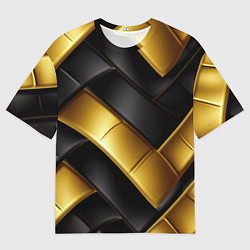 Футболка оверсайз мужская Gold black luxury, цвет: 3D-принт