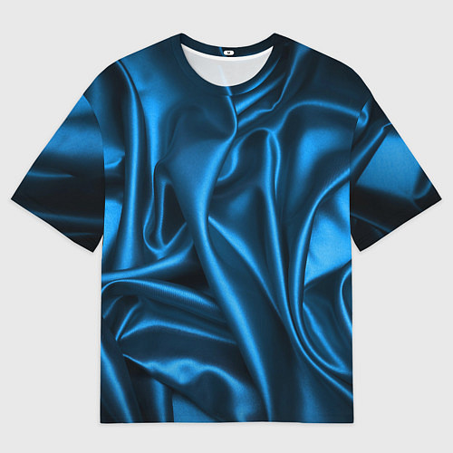 Мужская футболка оверсайз Синий шёлк / 3D-принт – фото 1