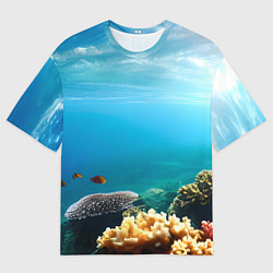 Футболка оверсайз мужская Морское дно, цвет: 3D-принт