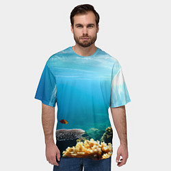 Футболка оверсайз мужская Морское дно, цвет: 3D-принт — фото 2