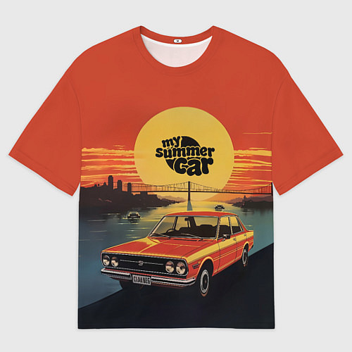 Мужская футболка оверсайз My summer car Toyota Carina 1600 ST / 3D-принт – фото 1