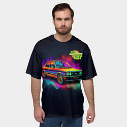 Футболка оверсайз мужская My summer car Toyota Corolla E80 Bright, цвет: 3D-принт — фото 2
