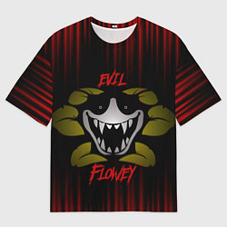 Футболка оверсайз мужская Undertale - evil flowey, цвет: 3D-принт
