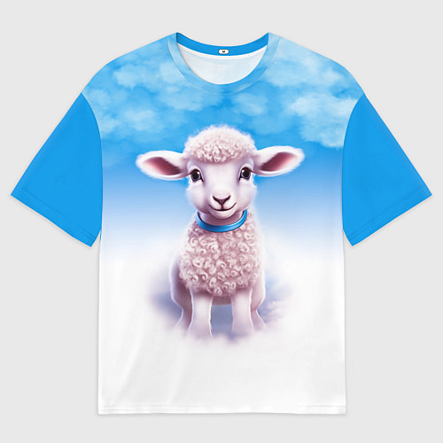 Мужская футболка оверсайз Ягнёнок / 3D-принт – фото 1