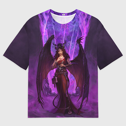 Мужская футболка оверсайз Pathfinder demon / 3D-принт – фото 1
