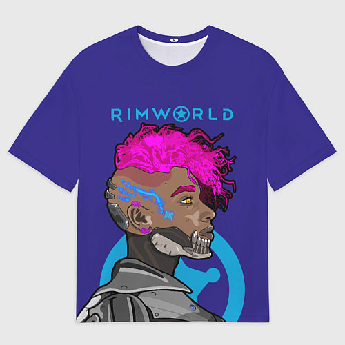 Мужская футболка оверсайз RimWorld персонаж / 3D-принт – фото 1