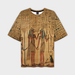 Мужская футболка оверсайз Имитация папируса: арт нейросети