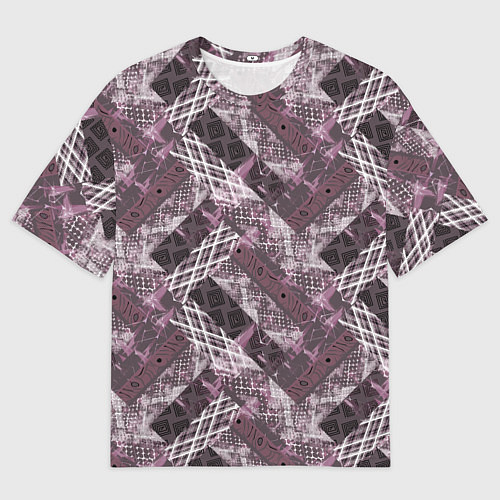 Мужская футболка оверсайз Этнический комбинированный узор / 3D-принт – фото 1