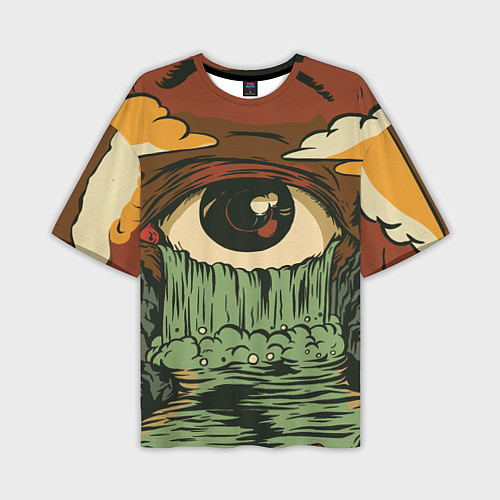 Мужская футболка оверсайз Водопад из слез / 3D-принт – фото 1