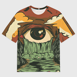 Мужская футболка оверсайз Водопад из слез