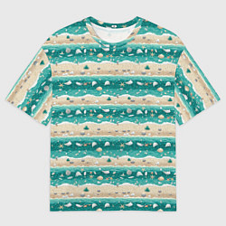 Мужская футболка оверсайз Ракушки и море