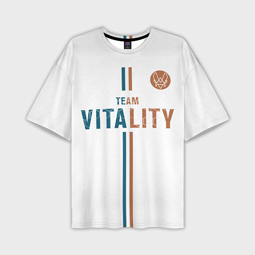 Мужская футболка оверсайз Форма Team Vitality white / 3D-принт – фото 1