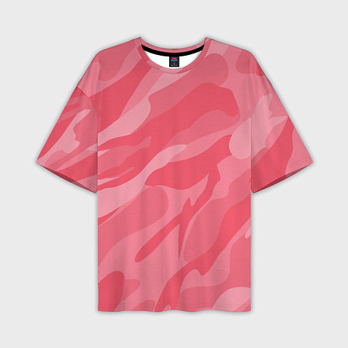 Мужская футболка оверсайз Pink military / 3D-принт – фото 1