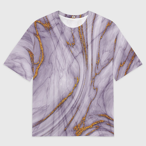 Мужская футболка оверсайз Grey golden style / 3D-принт – фото 1