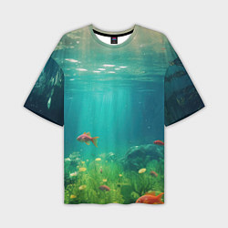 Мужская футболка оверсайз Подводный мир