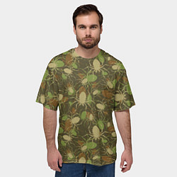 Футболка оверсайз мужская Камуфляж из пауков, цвет: 3D-принт — фото 2