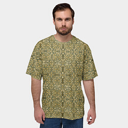 Футболка оверсайз мужская Средневековый лиственный узор, цвет: 3D-принт — фото 2