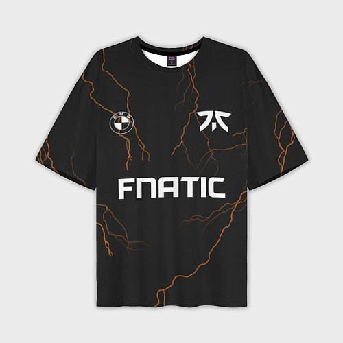 Мужская футболка оверсайз Форма Fnatic молнии / 3D-принт – фото 1