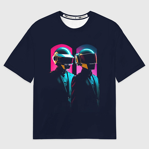 Мужская футболка оверсайз Daft Punk - One more time / 3D-принт – фото 1