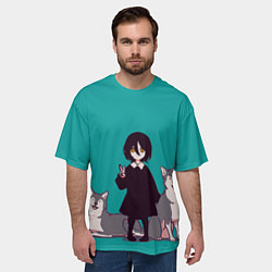 Футболка оверсайз мужская Наюта с песиками, цвет: 3D-принт — фото 2