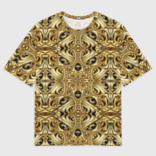 Мужская футболка оверсайз Золотая кольчуга / 3D-принт – фото 1