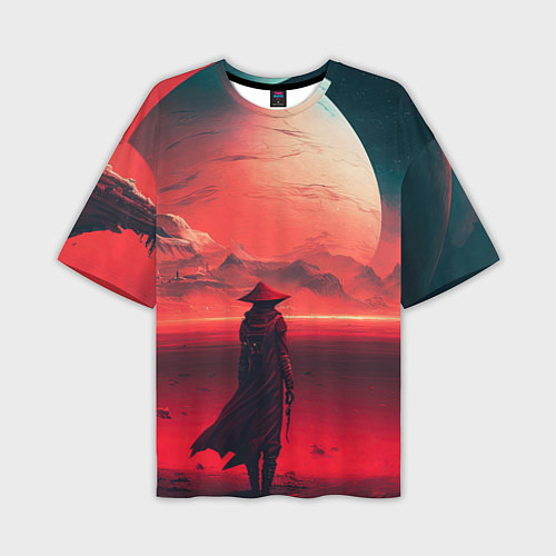 Мужская футболка оверсайз Красная планета / 3D-принт – фото 1