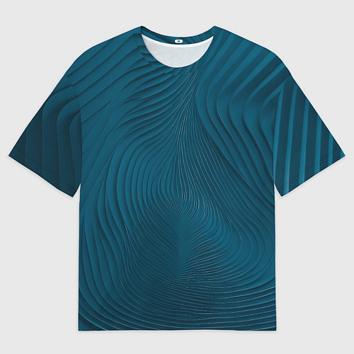 Мужская футболка оверсайз Фантазия в синем / 3D-принт – фото 1