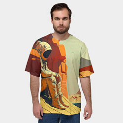 Футболка оверсайз мужская Одиночество в далёком космосе, цвет: 3D-принт — фото 2