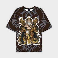 Мужская футболка оверсайз Бог Один повелитель древних славян