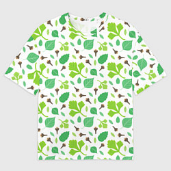 Футболка оверсайз мужская Green plants, цвет: 3D-принт