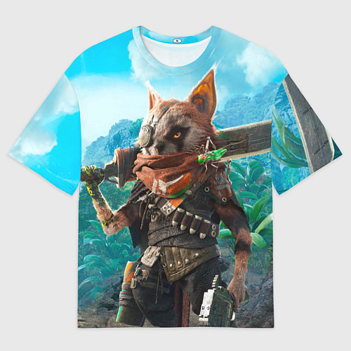 Мужская футболка оверсайз Biomutant / 3D-принт – фото 1