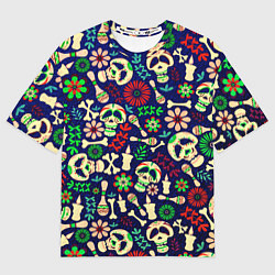 Футболка оверсайз мужская Мексиканский карнавал - Carnaval Mexicano, цвет: 3D-принт