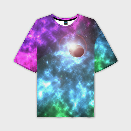 Мужская футболка оверсайз Планета в космическом пространстве / 3D-принт – фото 1