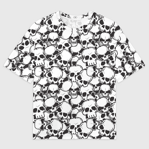 Мужская футболка оверсайз Черепа - смерть / 3D-принт – фото 1