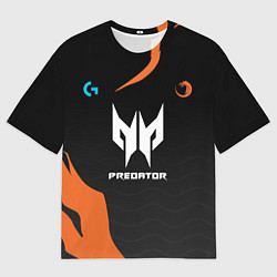 Футболка оверсайз мужская Форма TNC Prredator Orange, цвет: 3D-принт