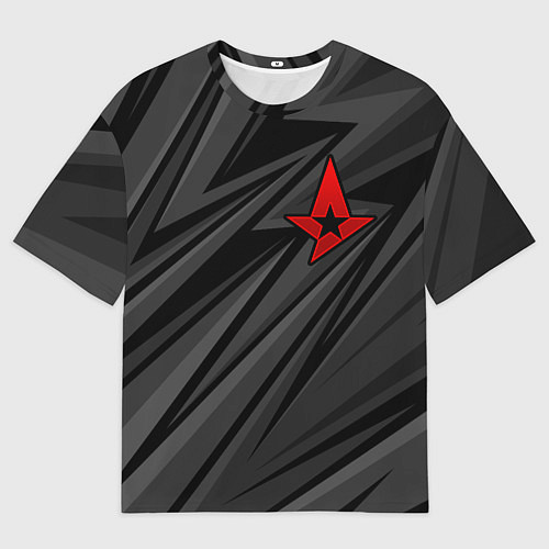 Мужская футболка оверсайз Astralis - монохромный / 3D-принт – фото 1