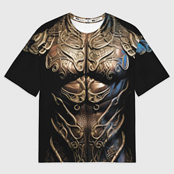 Мужская футболка оверсайз Воин - доспехи будущего