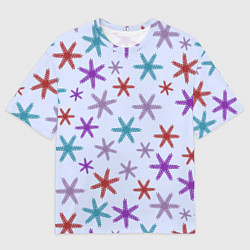 Мужская футболка оверсайз Веточки орнамент