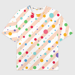 Футболка оверсайз мужская Color circles, цвет: 3D-принт