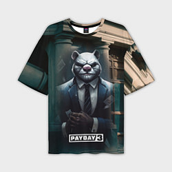 Мужская футболка оверсайз Payday 3 white bear