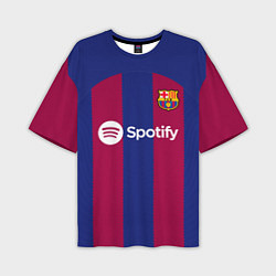 Мужская футболка оверсайз Роберт Левандовский Барселона форма 2324 домашняя