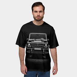 Футболка оверсайз мужская Чёрный Гелендваген, цвет: 3D-принт — фото 2